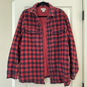 LL Bean 100% Cotton Thermal Shacket - L